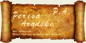 Periša Aradski vizit kartica